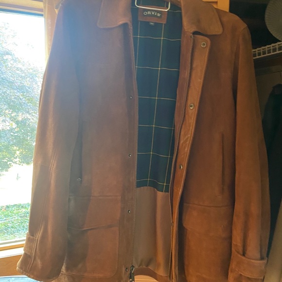 Orvis Brand Leather Men’s Coat